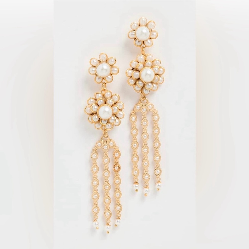 Shashi faux pearl earrings
